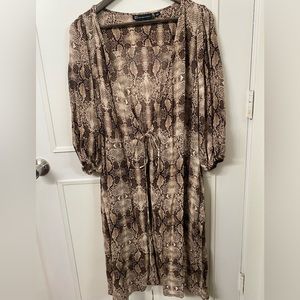 New York & Co. Snake-skin Print Wrap Dress